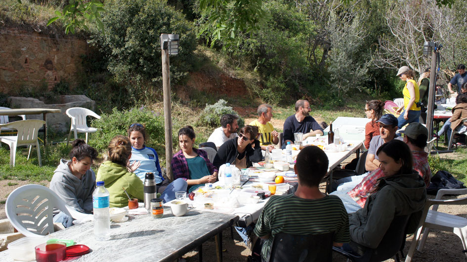 comida compartida con los compañeros del bosque comestible - repas partagé avec les camarades du bosque comestible